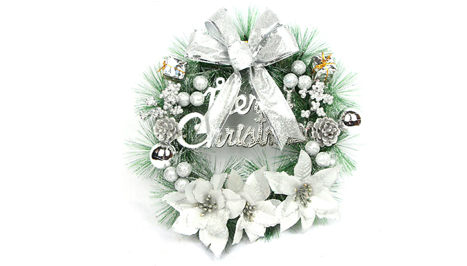 Elegant Christmas Door Wreath Decorations - 3 Colours