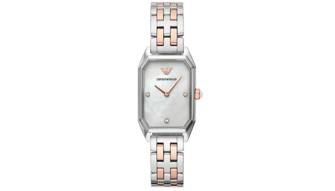 Emporio Armani Gianna T Bar Mother of Pearl Women's Watch