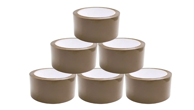 6-Pack Strong Brown Parcel Tape