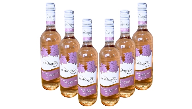6 Bottles of Le Maredde Pinot Grigio Blush - 12% Vol!