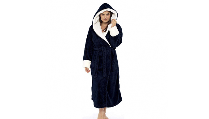 Ladies Long Robe With Belt - 8 Colours & 5 Sizes