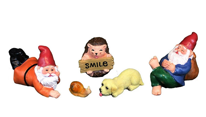 5-Piece Garden Gnomes & Friends Set