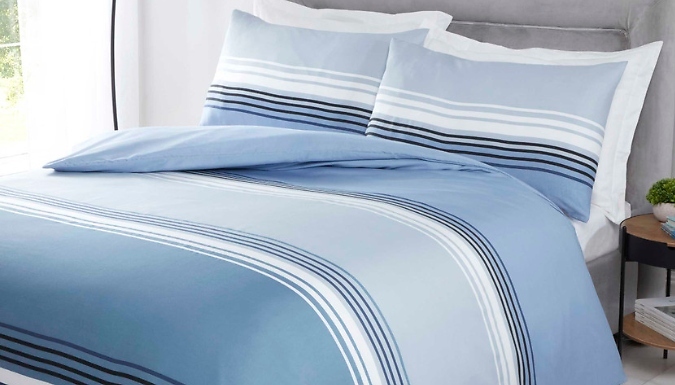 Chicago Striped Duvet Set - 3 Sizes, 2 Colours!