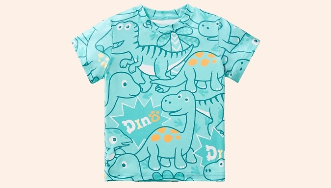 Kids' Cute Dinosaur Short-Sleeve T-Shirt - 6 Sizes!