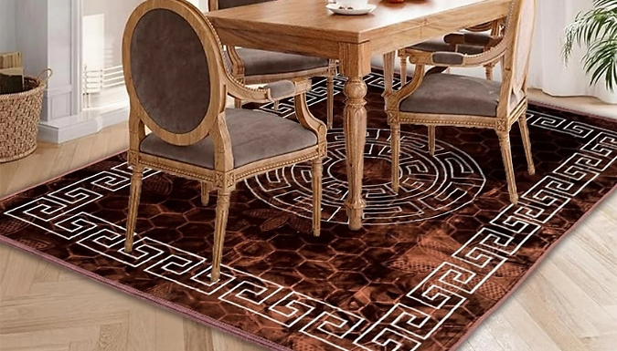 Greek Vibe Floral Soft Rug - 4 Colours & 2 Sizes