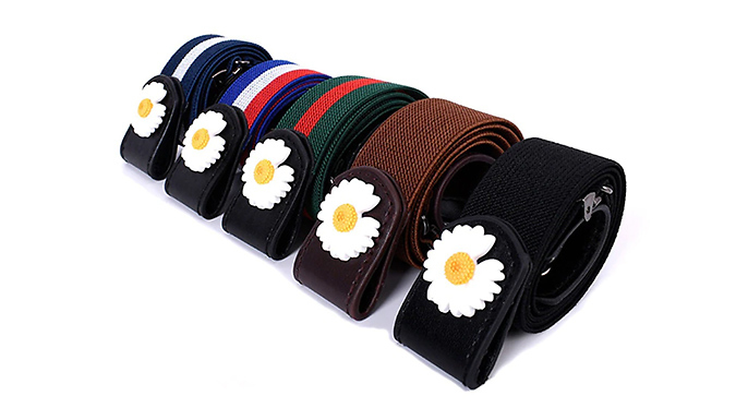 No Buckle Daisy Belt - 4 Colours