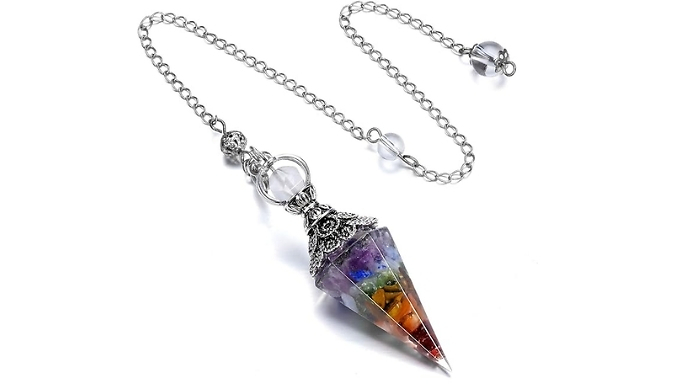 Healing Crystal Dowsing Necklace - 2 Chain Colour Options, 13 Designs