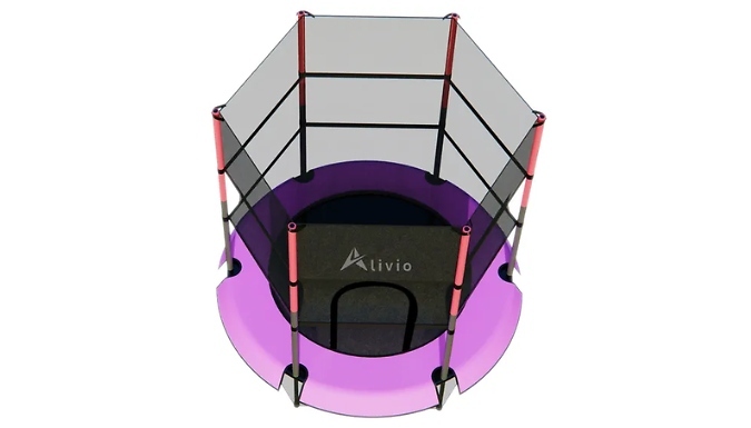 Alivio Kids Trampoline with Safety Enclosure Net - 3 Colours!