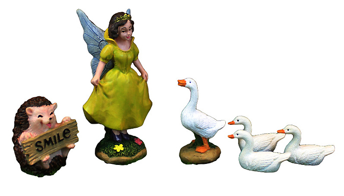 Resin Fairy Garden Ornaments - 2 Designs