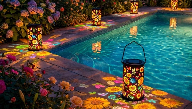 Solar Sunflower Lamp Decoration - Colourful or Warm!