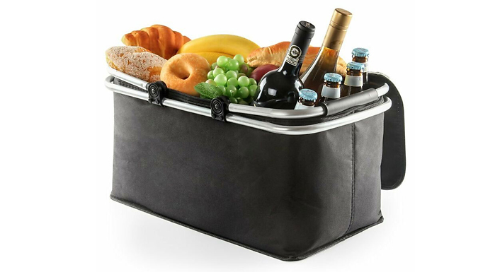XL 30L Insulated Cooling Picnic Basket With Handles - 2 Colours from Go Groopie