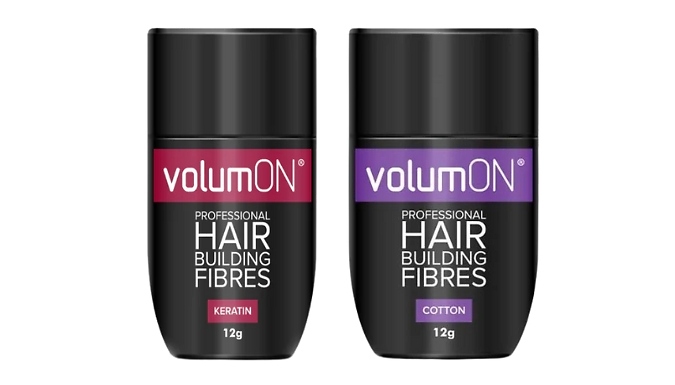 Volumon Hair-Building Fibre 12g - Keratin or Cotton, 7 Colours