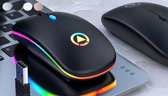 Slim LED Wireless Mouse - 4 Colours