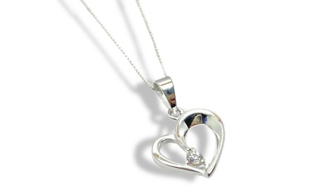 Created Diamond Heart Cut Pendant Necklace