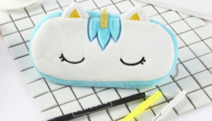 Cute Unicorn Large Zip-Up Pencil Case - 5 Colours