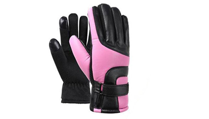 Waterproof Heated Touch Screen Gloves - Black or Pink!