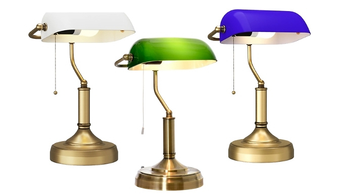 HOMCOM Banker's Desk Lamp - 3 Colours