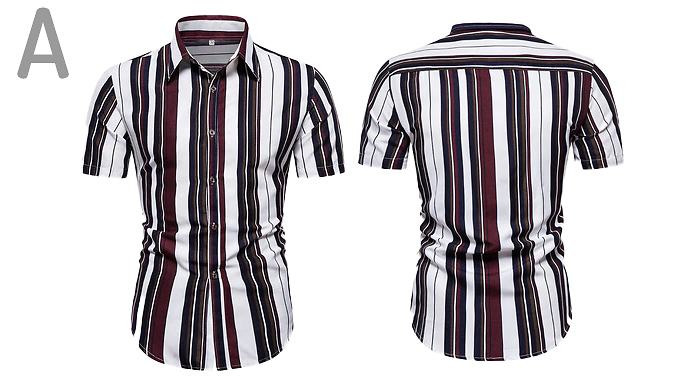 Button Down Beach Shirt – 8 Styles & 5 Sizes Deal Price £12.99