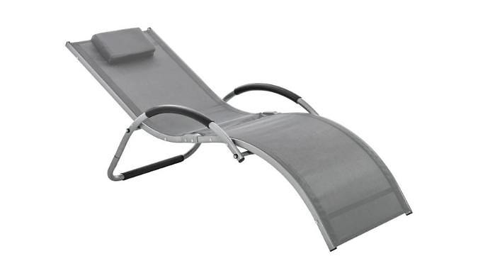 Outsunny Lounger with Removable Pillow