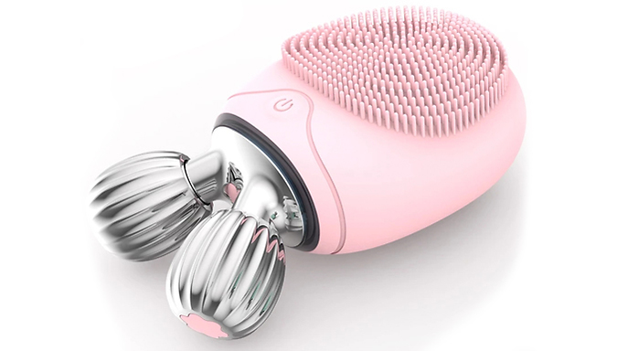 Exfoliating Micro-Current Facial Brush & Roller - 2 Colours at Go Groopie