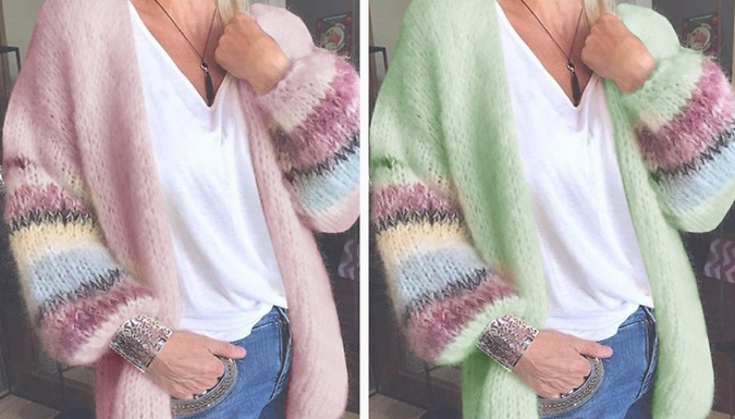 Women's Plush Knitted Cardigan - 5 Sizes & 5 Colours