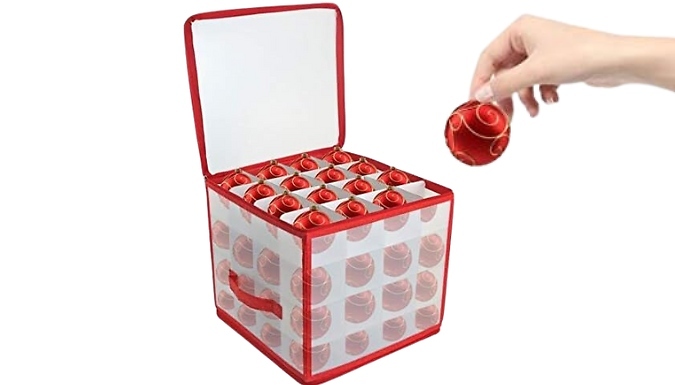 64 Christmas Bauble Red Storage Box