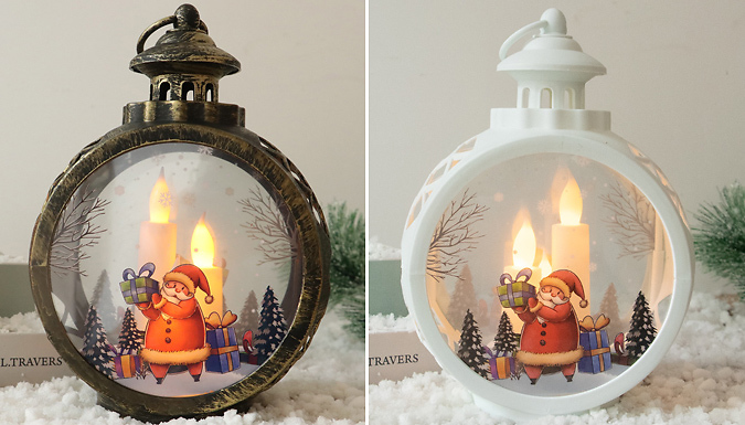 Christmas Scene LED Portable Lantern - 3 Designs & 2 Sizes