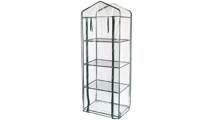 Slim 4-Tier Greenhouse with Plastic Cover - With Free Gift!