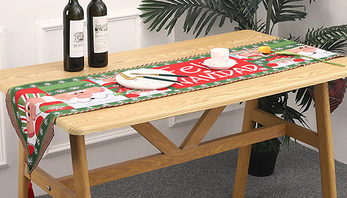 Christmas Table Runner with Tassel - 7 Styles