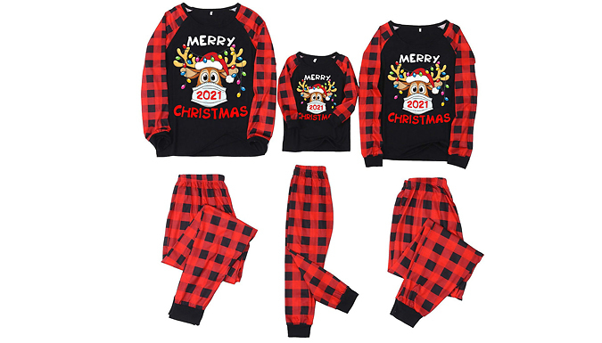 2-Piece Christmas 2021 Long-Sleeve Pyjama Set - Kid's, Women's or Men's