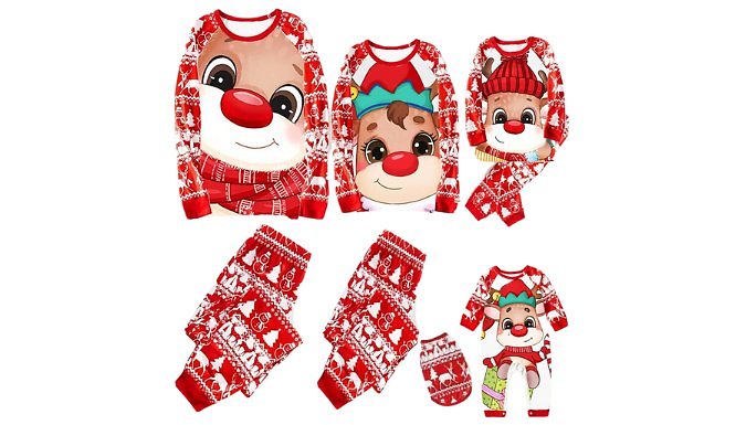 Matching Reindeer Christmas Pyjamas Sets - For the Whole Family!