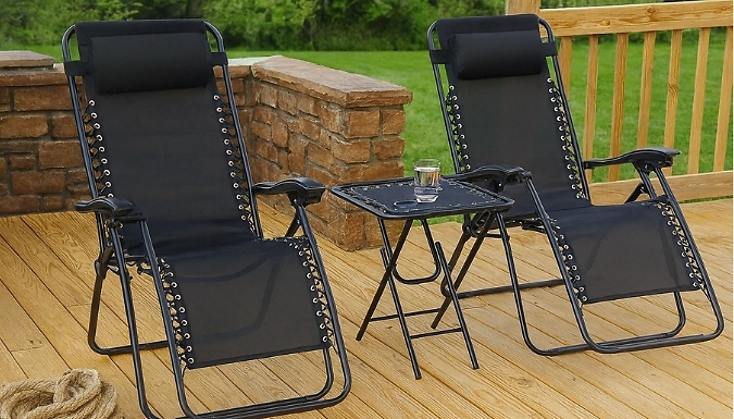 Zero Gravity Chair Set with Coffee Table