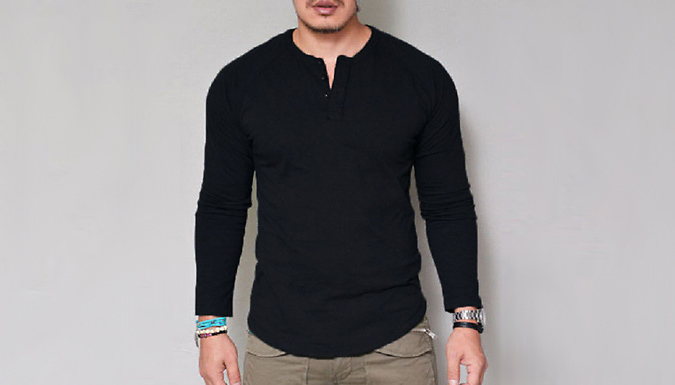 Men's Casual Button Long-Sleeve Shirt - 5 Colours & 7 Sizes