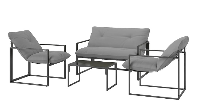 Outsunny 4-Piece Relaxed Back Garden Dining Set - 2 Colours