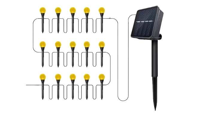 10, 20 or 30-Pack Outdoor Solar Globe Stake Lights - 3 Colours