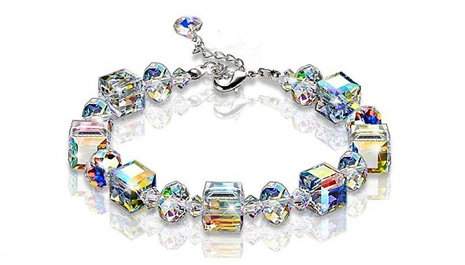Crystal Bead Cube Bracelet