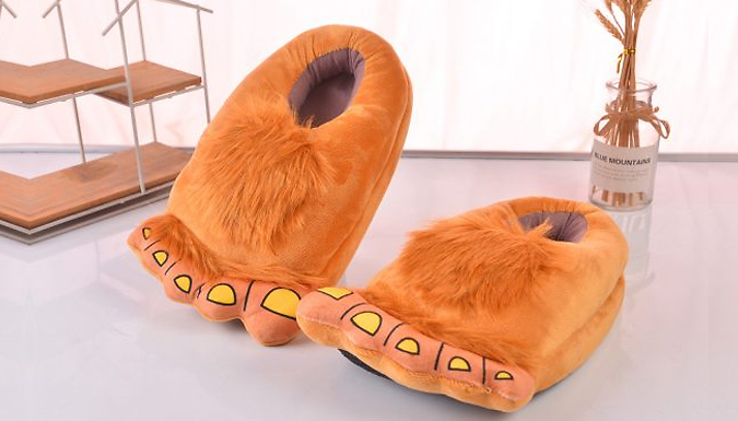 Big best sale monster slippers