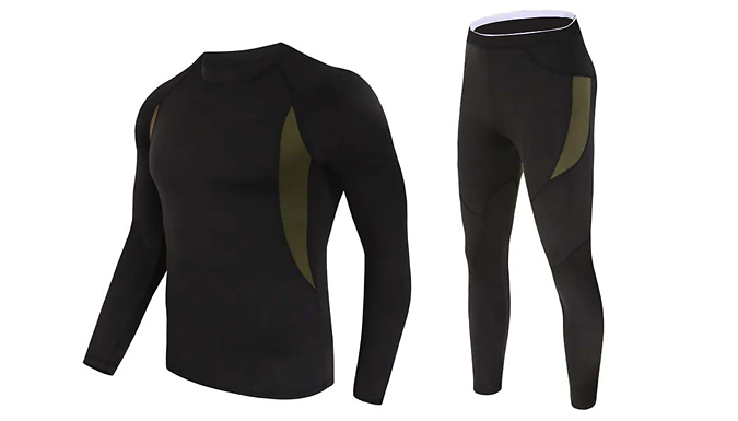 Men's Thermal Long John & Long-Sleeved Top Set - 3 Colours & 5 Sizes