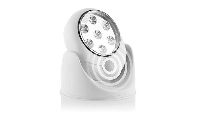 Wireless LED Lamp With 360-Degree Swivel Motion Detector - 1 or 2-Pack