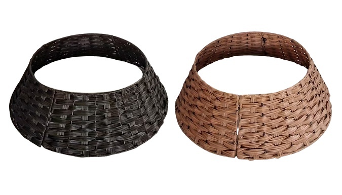 Rattan-Style Christmas Tree Skirt - 2 Colours