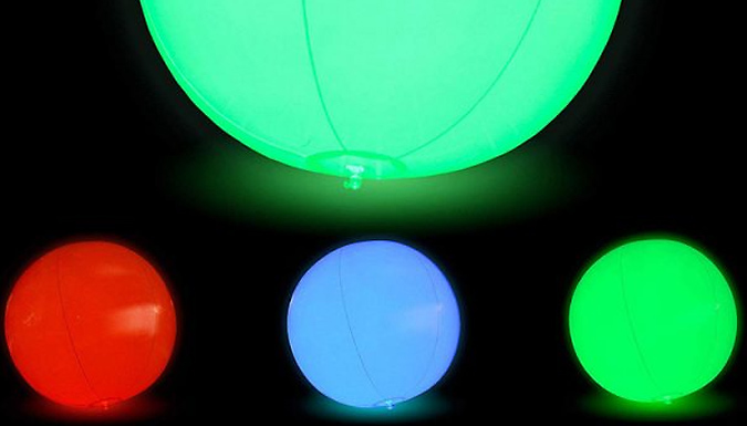 1 or 2 LED Flashing Beach Ball with Remote Control