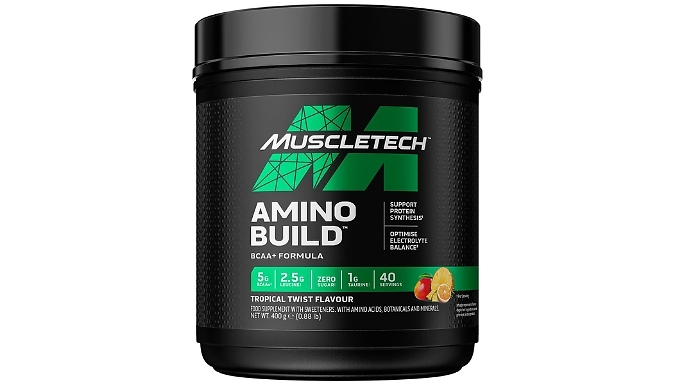 MuscleTech AminoBuild 400g Tropical Twist BCAA+ Food Supplement