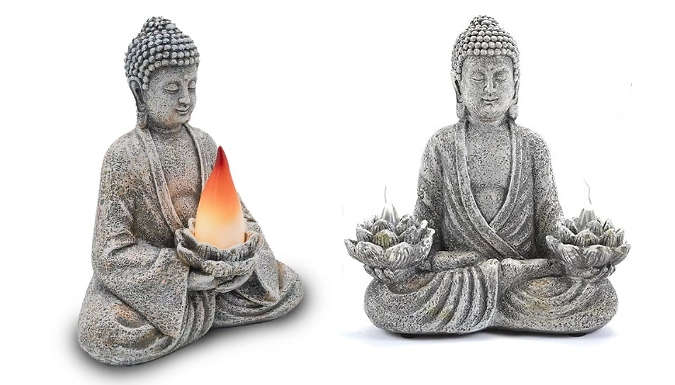 Solar Light Buddha Lotus Statue - 2 Style