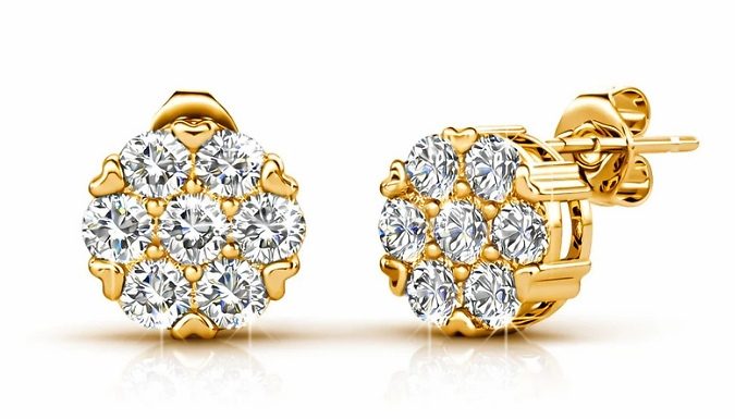 Brilliance Earrings Encrusted with Crystals from Swarovski - 5 Set Options!