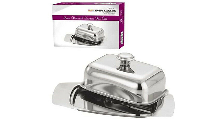 Stainless Steel Butter Serving Dish with Lid