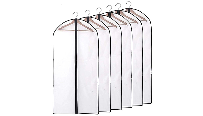 6 Piece Transparent Clothing Covers – 2 Colours Offer Price £14.99
