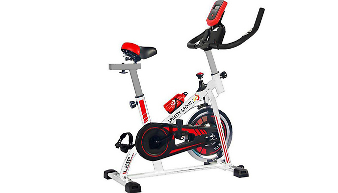 Evolve - Red Spin Bike Exercise Bike with 10kg Flywheel, With Bluetooth