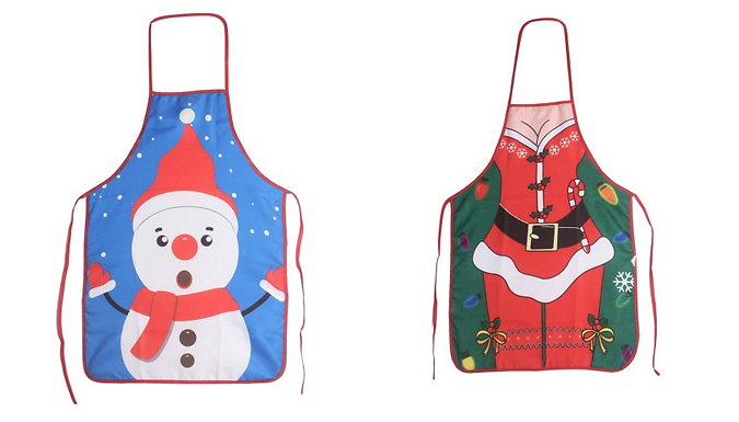 Christmas Funny Cartoon Kitchen Apron - 5 Designs