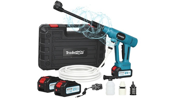 Traderight Cordless Pressure Washer - with 6-in-1 Nozzle!