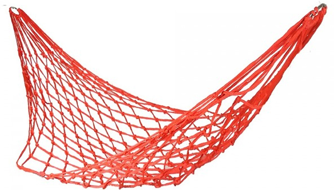 Single Nylon Hammock With Tie Rope - 5 Colours